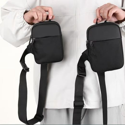 Waterproof Shoulder Bag for Cycling Sports Travel, Black, L.