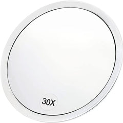 20X/30X Magnification Makeup Mirror with Tweezers, White, 30X.