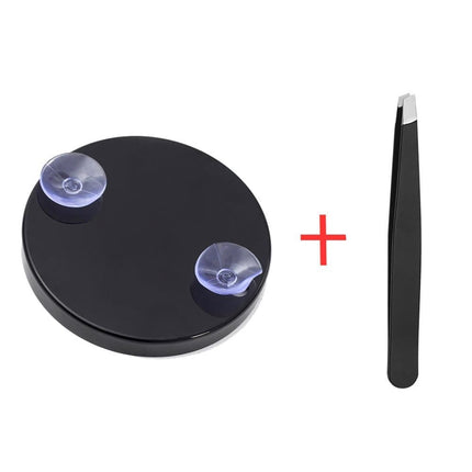 20X/30X Magnification Makeup Mirror with Tweezers, Black, 20X.
