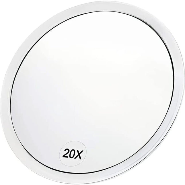 20X 30X Magnification Makeup Mirror with Tweezers, White, Practical Makeup Tool.