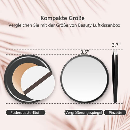 20X 30X Magnification Makeup Mirror with Tweezers, White, Practical Makeup Tool.
