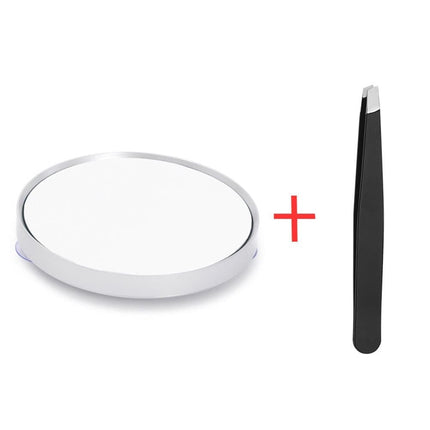 20X 30X Magnification Makeup Mirror with Tweezers, White, Practical Makeup Tool.