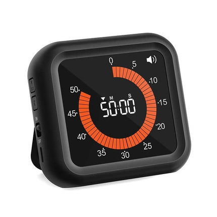 Rechargeable Visual Timer with Magnet and Stand, Adjustable Volume, 11 Hours 59 Minutes.