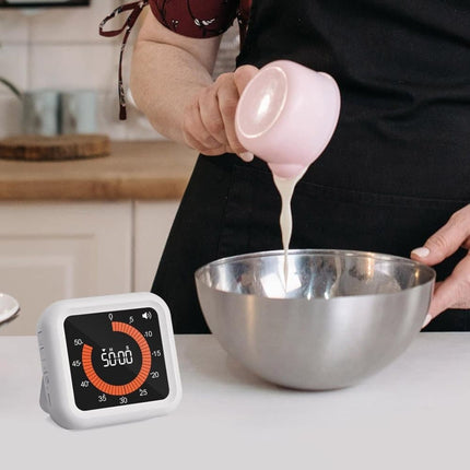 Rechargeable Visual Timer with Magnet and Stand, Adjustable Volume, 11 Hours 59 Minutes.