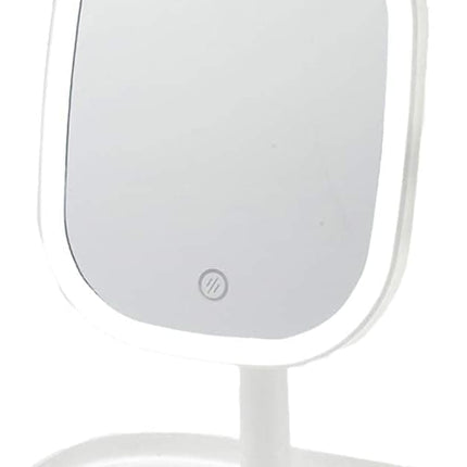 LED Makeup Mirror Rechargeable with Touch Control 3 Colors Dimmable 360 Adjustable, White.