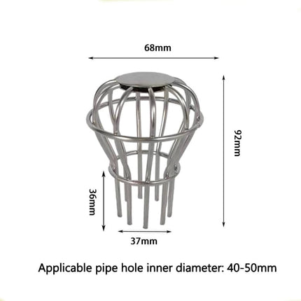 Leaf Stopper for Gutter, Ball-Shaped Drain Strainer for Roof with Large Flow Design, 68 x 92mm.