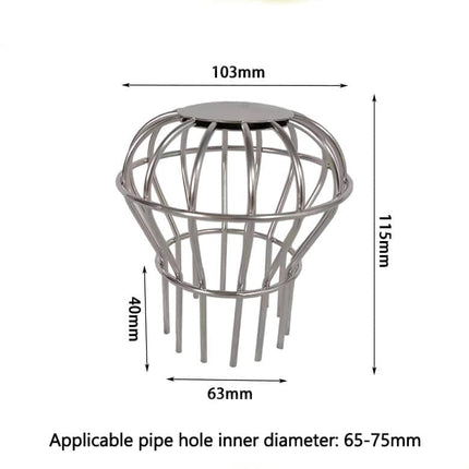 Leaf Stopper for Gutter, Ball-Shaped Floor Drain Strainer with Large Flow Design, 103 x 115mm.