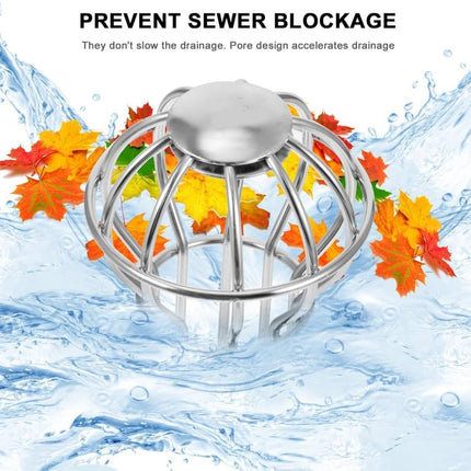 Leaf Stopper for Gutter, Ball-Shaped Floor Drain Strainer with Large Flow Design, 103 x 115mm.