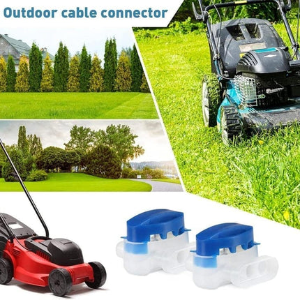 10 Pack Waterproof ABS Gel-filled Cable Connectors for Robotic Lawn Mower, with Resin for Garden Electrical Wire Repair, 10pcs.