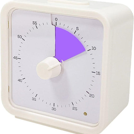 60 Minute Visual Timer for Kids Learning Classrooms and Meetings, Adjustable Volume with Magnet, Purple.