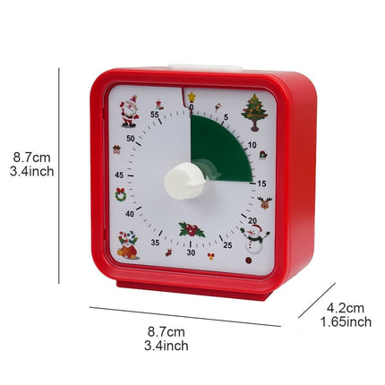 60 Minute Visual Timer for Kids Learning Classrooms Meetings, Adjustable Volume with Magnet, Red.