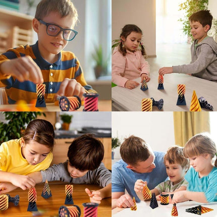 3D Printed Spiral Cone Fidget Toy for Stress Relief, Desk Gadget.