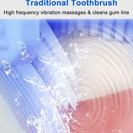360° U-Shaped Electric Toothbrush with 3 Cleaning Modes, IPX7 Waterproof, Automatic Ultrasonic Tooth Cleaner, Compatible with Oral-B, Pink.