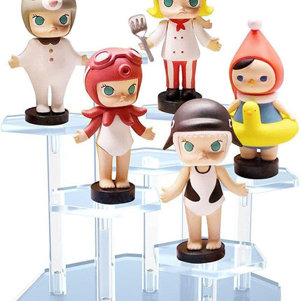 7-Tier Acrylic Display Stand for Cupcakes Perfume Desserts Figurines, Transparent.