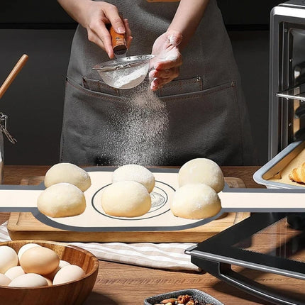 2-Pack Extra Thick 0.7mm Oven Mats with Long Handle, Durable Baking Mats for Oven Microwave Air Fryer.