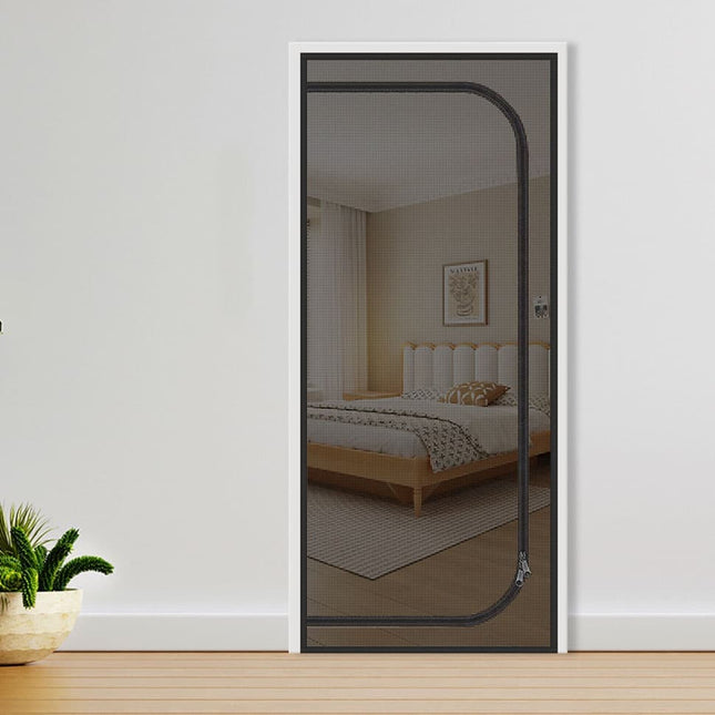 Reinforced cat door protection with durable breathable insect-repellent mesh scratch-resistant and pet-safe, 90x200cm, Black.