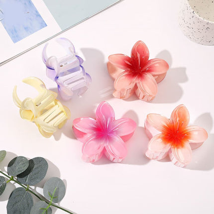 Anti-Slip Flower Hair Clips 4-Pack, Non-Slip Floral Hair Accessories for Women and Girls.