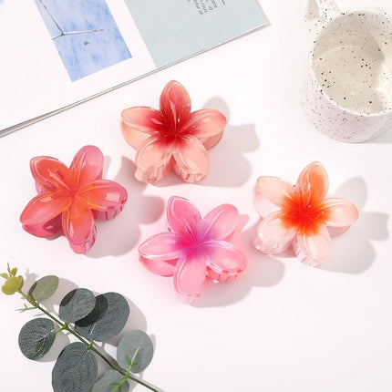 Anti-Slip Flower Hair Clips 4-Pack, Non-Slip Floral Hair Accessories for Women and Girls.