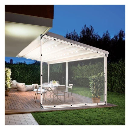 Waterproof Tarpaulin 1x5m, Transparent PE Film for Garden and Camping, Rainproof, 1x5m.