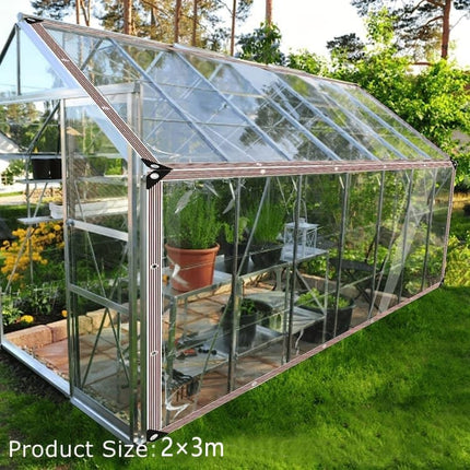 Waterproof Tarpaulin 2x5m and 2x3m, Transparent PE Film for Garden and Camping, Rainproof.