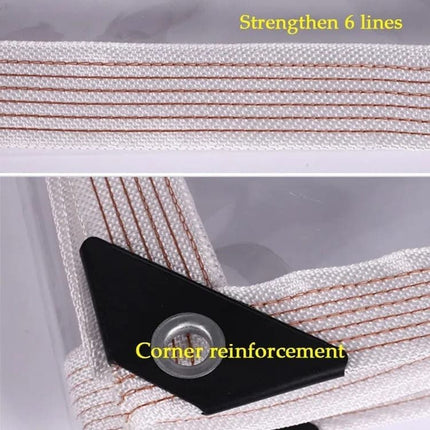 Waterproof Tarpaulin 2x5m and 2x3m, Transparent PE Film for Garden and Camping, Rainproof.