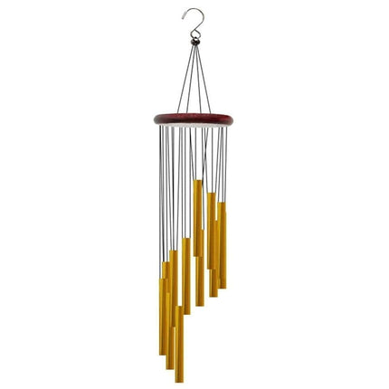 Metal Wind Chime 12 Pipe Outdoor Decor Loud Musical, Gold.