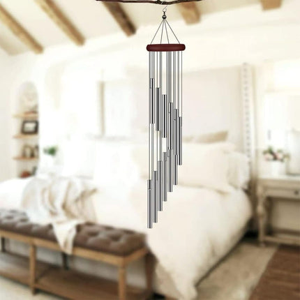 Metal Wind Chime 12 Pipe Outdoor Decor Loud Musical, Gold.