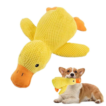 1 Calming Dog Toy Plush Duck with Squeak for Small Dogs, S.