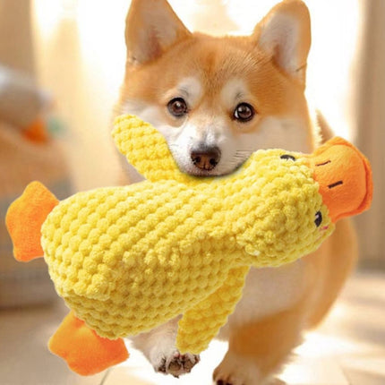 1 Calming Dog Toy Plush Duck with Squeak for Small Dogs, S.