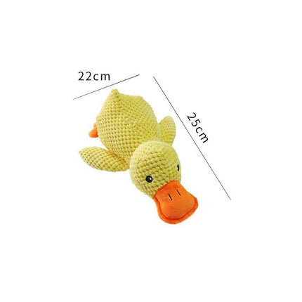 1 Calming Dog Toy Plush Duck with Squeak for Small Dogs, S.