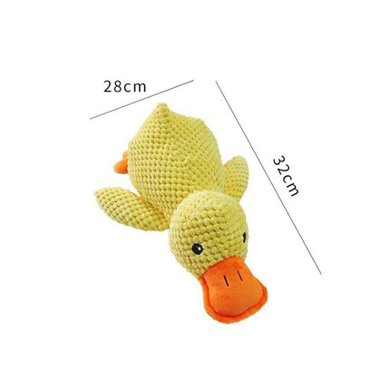 1 Calming Plush Duck Dog Toy with Squeaker for Small Dogs, M.