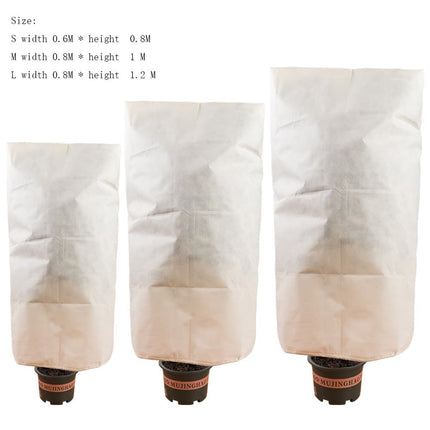 3-Pack Winter Plant Protection Frost Cover with Drawstring, Reusable Durable for Outdoor Plants Fruit Trees Potted Plants, 60x80cm.