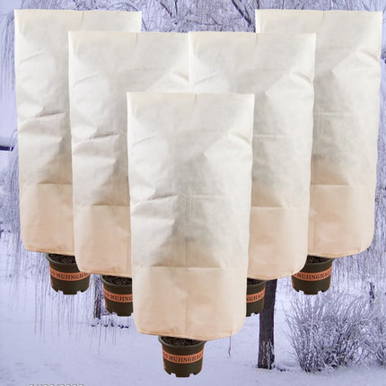 3-Pack Winter Plant Protection Covers Reusable Durable for Outdoor Plants Fruit Trees Potted Plants, 100x150cm, Beige.