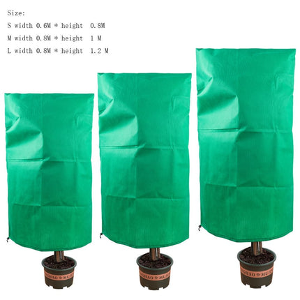 3-Pack Winter Plant Protection Frost Cover with Drawstring, Reusable Durable for Outdoor Plants Fruit Trees Potted Plants, 60x80cm, Green.