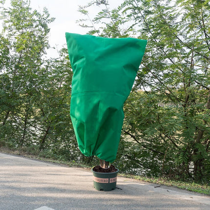 3-Pack Winter Plant Protection Frost Cover with Drawstring, Reusable Durable for Outdoor Plants Fruit Trees Potted Plants, 100x150cm, Green.
