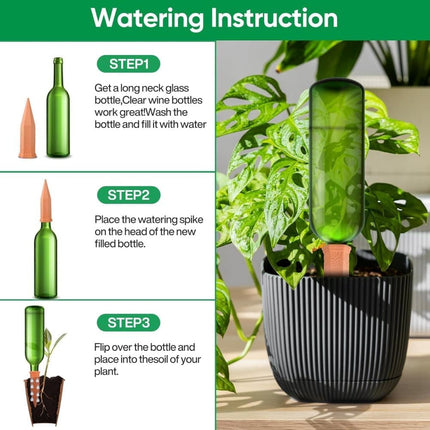 8pcs Clay Cones Watering Cones Plant Water Dispenser, 8cm.