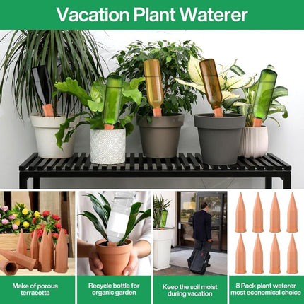 8pcs Clay Cones Watering Cones Plant Water Dispenser, 8cm.