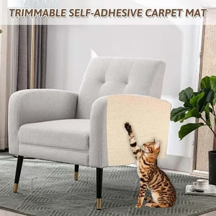 Self-adhesive cat scratching board wall and sofa protector DIY corner mat for cats, 40cm x 200cm, compatible with Wood.