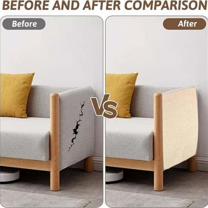 Self-adhesive cat scratching board wall and sofa protector DIY corner mat for cats, 40cm x 200cm, compatible with Wood.