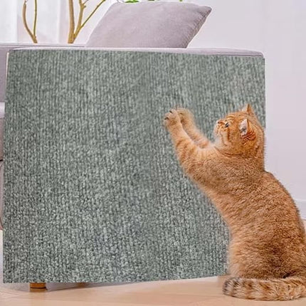 Self-Adhesive Cat Scratching Board, Wall and Sofa Protector for Cats, DIY Corner Mat, Light Gray, 40cm x 200cm.