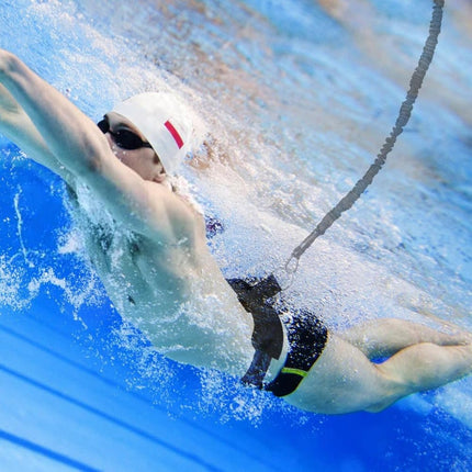 Adjustable Swim Training Belt for Adults and Children, 8-25 Feet, Compatible with Pools.