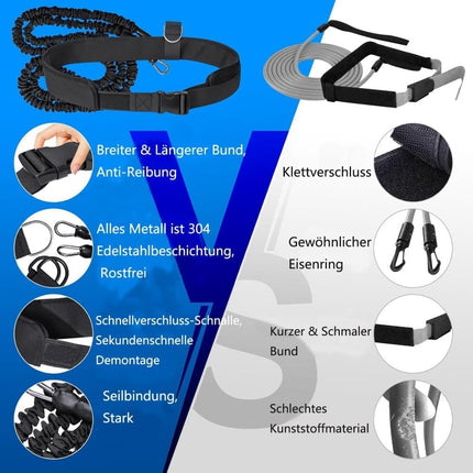 Adjustable Swim Training Belt for Adults and Children, 8-25 Feet, Compatible with Pools.