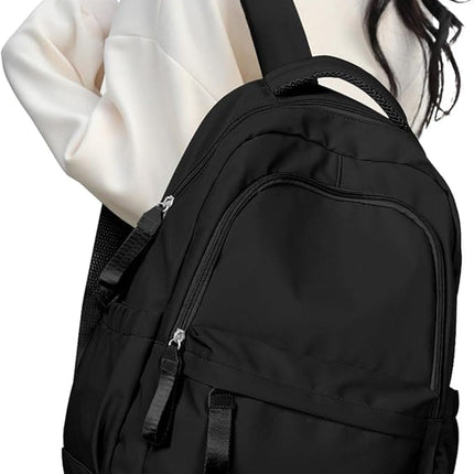 14-inch Waterproof Lightweight Laptop Backpack for School and University, Black.