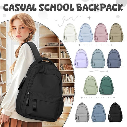 14-inch Waterproof Lightweight Laptop Backpack for School and University, Black.
