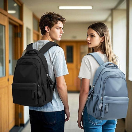 14-inch Waterproof Lightweight Laptop Backpack for School and University, Black.
