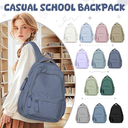 14-inch Laptop Backpack Waterproof Lightweight Daypack for School University, Dark Blue, Compatible with Girls Boys.