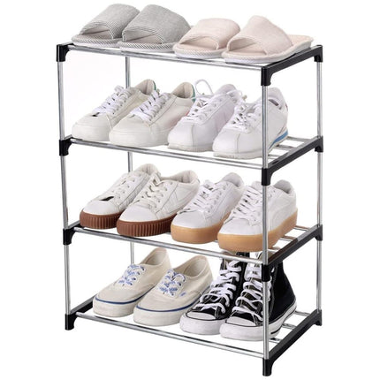 3-Tier Stackable Shoe Rack, Space Saving Storage for Shoes Bags and Accessories, 43 x 26 x 55cm.