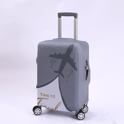 Elastic Scratch Resistant Travel Luggage Cover for Suitcase, with Gray Protective Cover, compatible with Travel Trolley Case, S (18-20 inch).