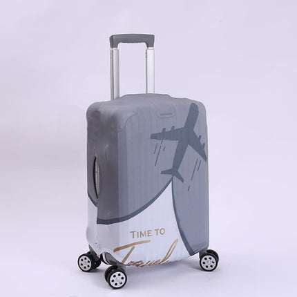 Elastic Scratch Resistant Travel Luggage Cover for Suitcase, with Gray Protective Cover, compatible with Travel Trolley Case, S (18-20 inch).