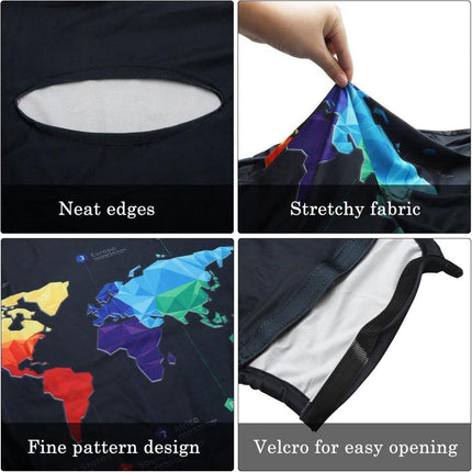 Black Elastic Suitcase Cover for Travel Luggage, Scratch Resistant, M (22-24 inch).